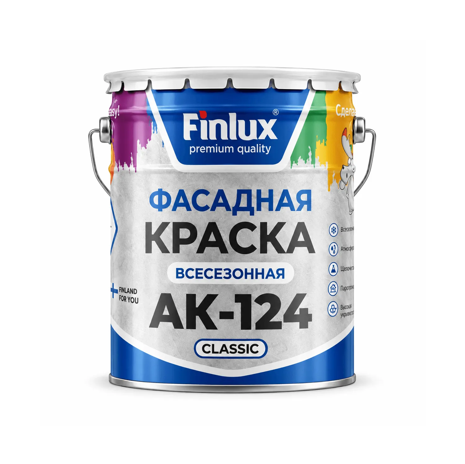 Finlux АК-124 Classic Фасадная краска всесезонная