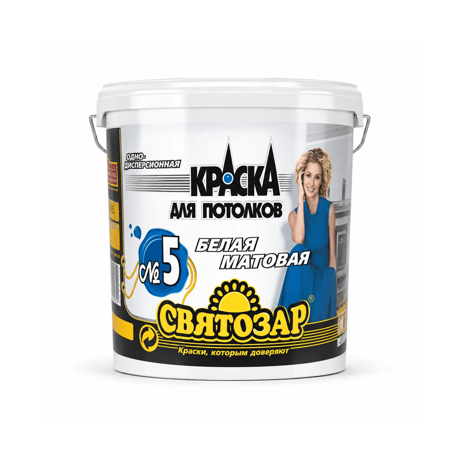 Светостойкая матовая латексная краска Finlux Svatozar- 5/ Финлюкс Святозар-5 для потолков